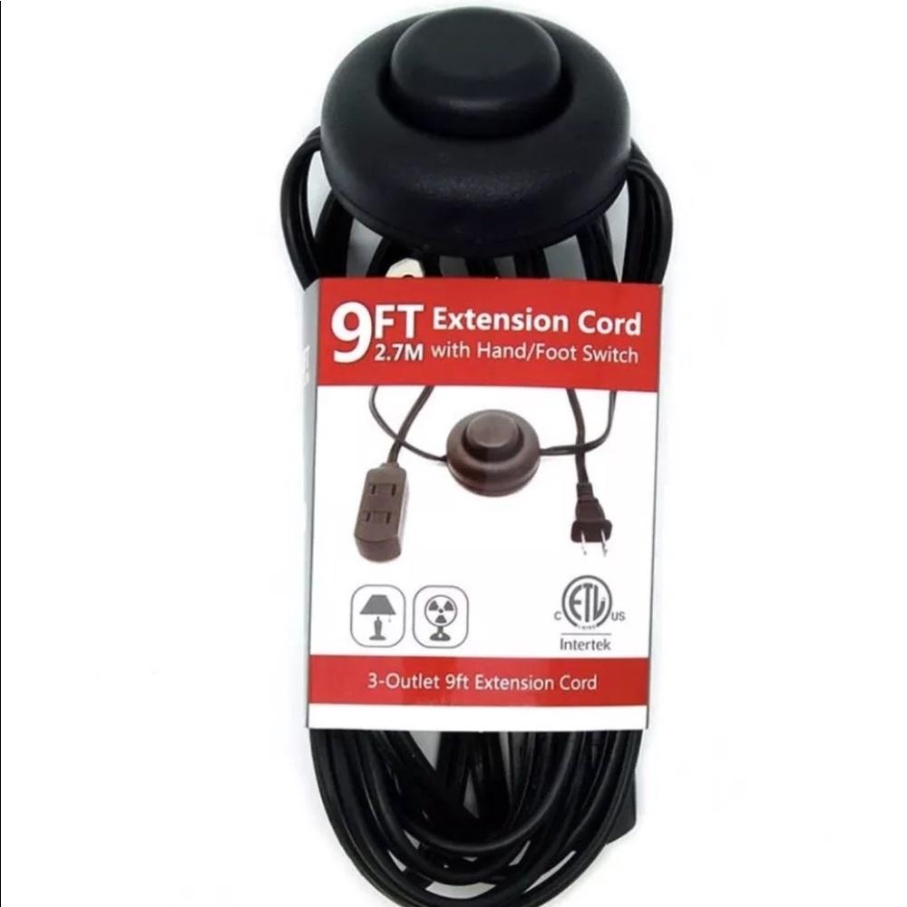 Christmas Foot switch power 9Ft Outlet 2 prong.